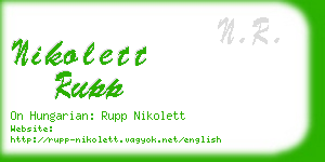 nikolett rupp business card